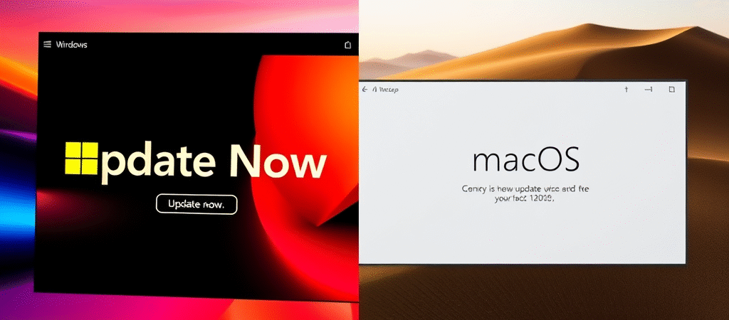 Actualizaciones: Windows Update vs. Actualización de macOS. ¿Qué hacer y cuándo?